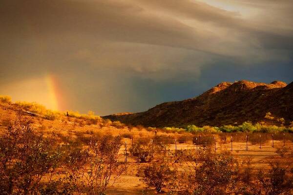 Arizona Poster featuring the photograph Beyond the Rainbow by Judy Kennedy