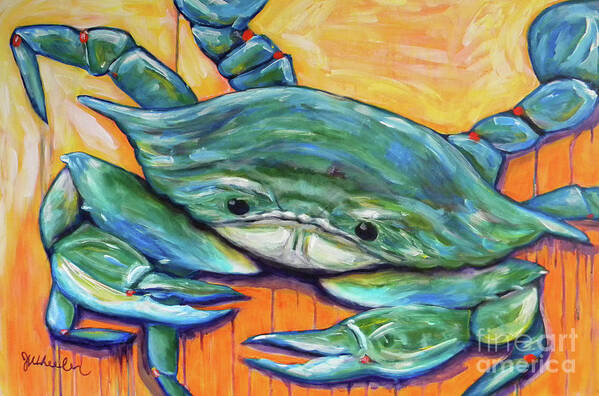 Crab Poster featuring the painting Big Jimmie by JoAnn Wheeler