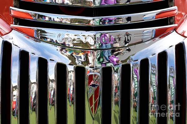 Chrome Poster featuring the photograph Chevrolet Grille 02 by Rick Piper Photography