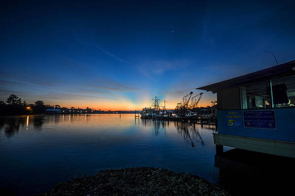 Bon Secour Poster featuring the photograph Billys Boat Launch Sunrise by Michael Thomas