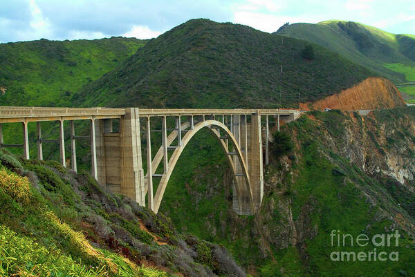 Bixby Bridge Poster featuring the photograph Bixby Bridge in Big Sur by Charlene Mitchell