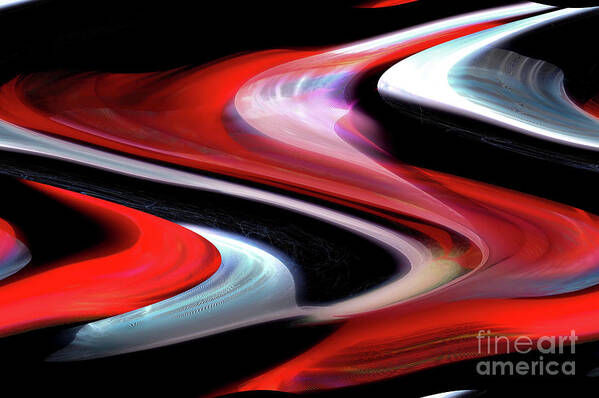 Swirl Poster featuring the photograph Black 'n Red Photo Art by Debra Kewley