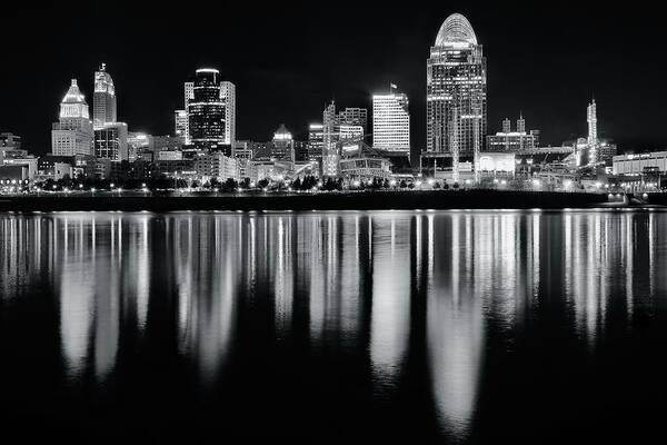 Cincinnati Poster featuring the photograph Blackest Black in Cinci by Frozen in Time Fine Art Photography