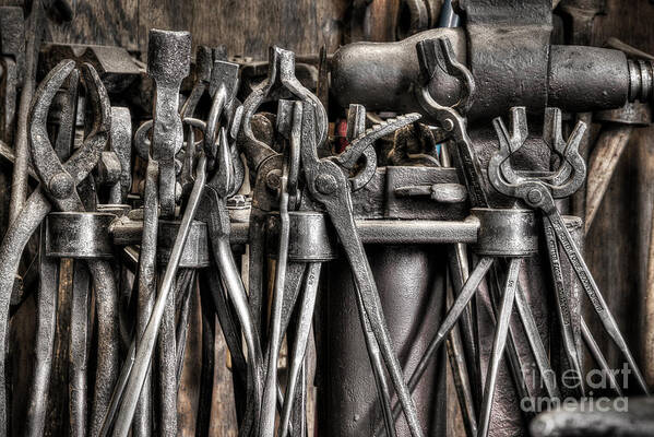 Tools Poster featuring the photograph Blacksmith Tools by Mike Eingle