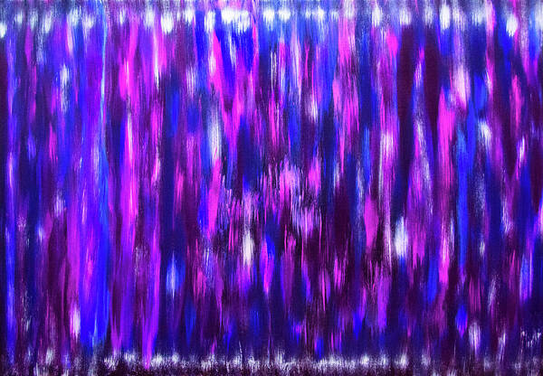 Acrylic Painting Poster featuring the painting Blue and Purple Rain by Renee Anderson