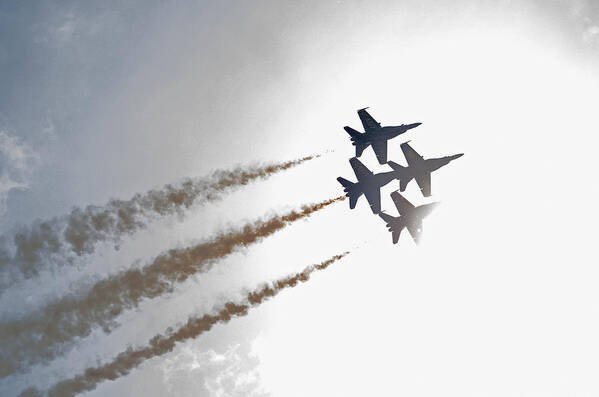 Blue Angels 7 Poster featuring the photograph Blue Angels 7 by Susan McMenamin