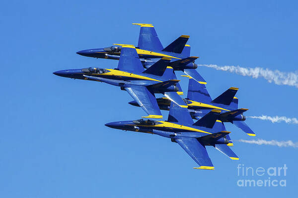 Images Poster featuring the photograph Blue Angels Very Close Formation 1 by Rick Bures