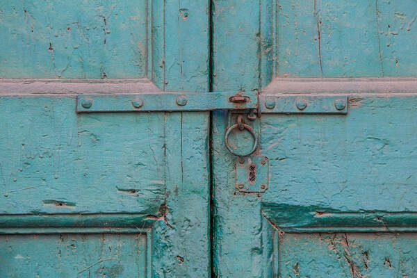 Cortona Poster featuring the photograph Blue Door of Cortona by David Letts