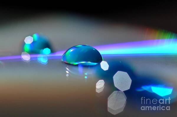 Lumi� Poster featuring the photograph Blue Sparks by Sylvie Leandre
