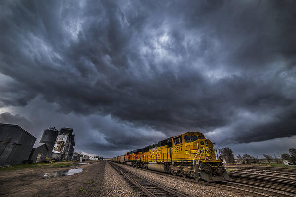 Colorado Poster featuring the photograph BNSF Storm by Darren White