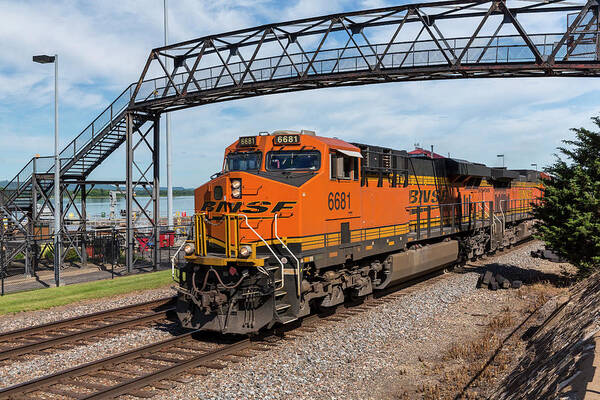 Diesel Poster featuring the photograph BNSF Train 6681 A by John Brueske