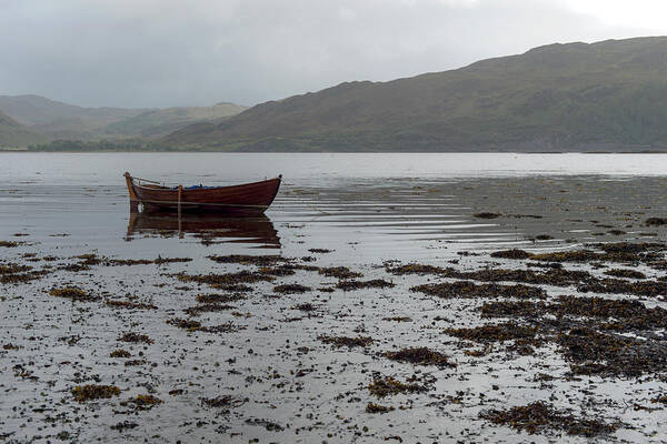 Boat And Seaweed In Isle Of Skye Poster featuring the photograph Boat and Seaweed In Isle Of Skye, UK by Dubi Roman