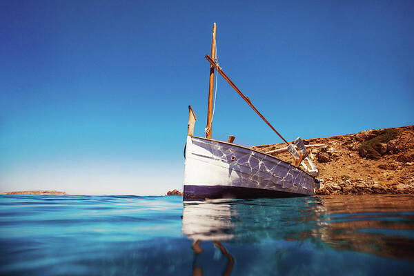 Calm Poster featuring the photograph Boat II by Gemma Silvestre