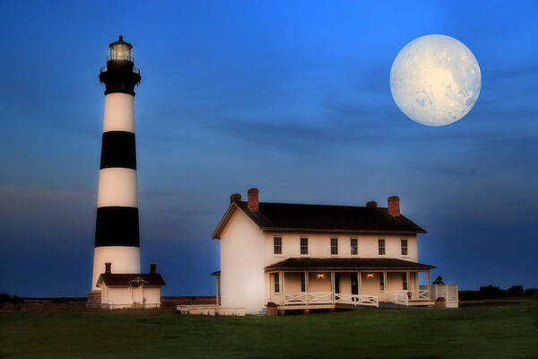 Bodie Island Poster featuring the photograph Bodie Island Lighthouse by Cindy Haggerty