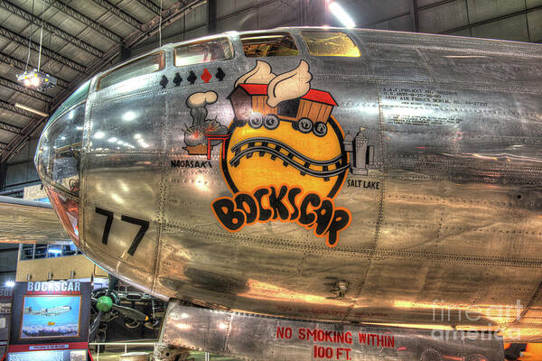 Nose Poster featuring the photograph Boeing B-29, Superfortress, Bockscar, Nose Art by Greg Hager