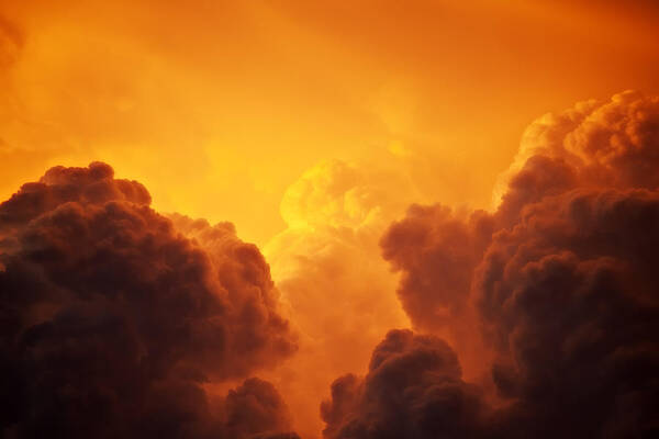 Clouds Poster featuring the photograph Boiling Gold by Dale Frazier