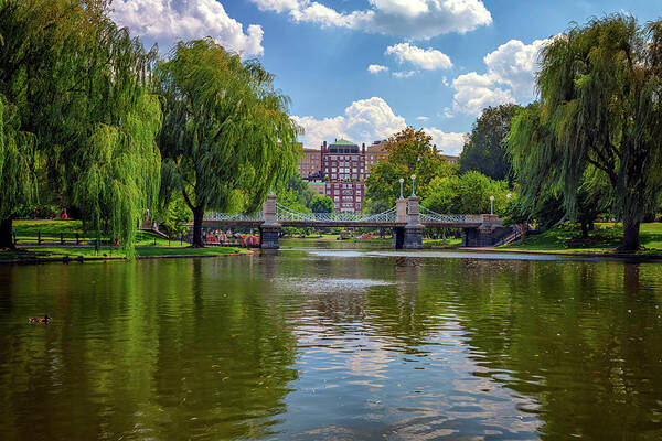 Boston Public Garden Poster featuring the photograph Boston Public Garden Bridge by Rick Berk