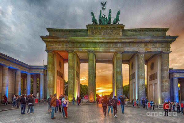 Architecture Poster featuring the photograph Brandenburg Gate by Pravine Chester