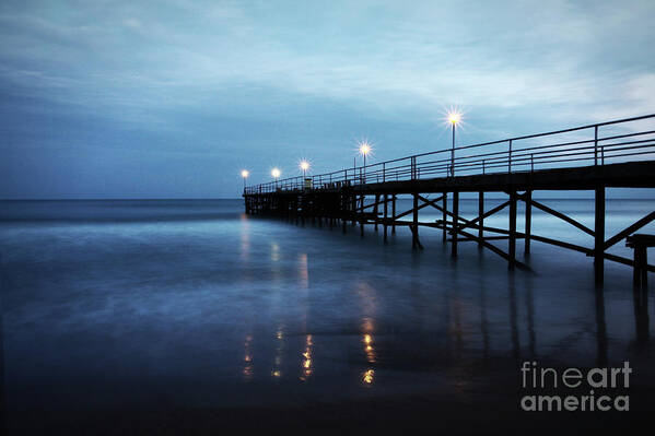 Seascape Poster featuring the photograph Bridge in the sea by Dimitar Hristov