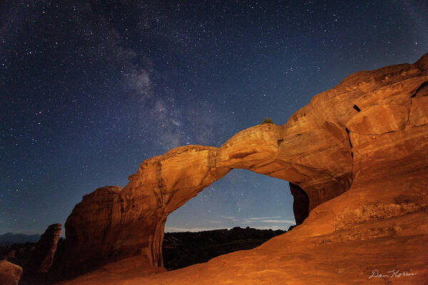 Arches National Park Poster featuring the photograph Broken Arch and Milky Way by Dan Norris