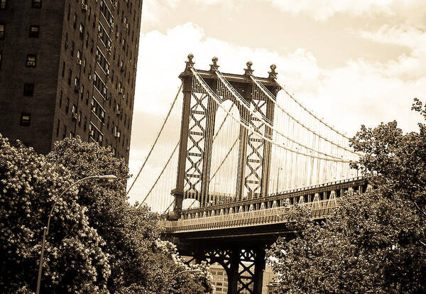 Brooklyn Bridge Poster featuring the photograph Brooklyn Bridge New York by Mickey Clausen