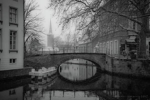 Brugge Poster featuring the photograph Brugge Canal by Henri Irizarri