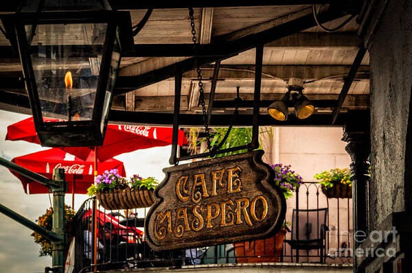 Cafe Maspero Poster featuring the photograph Cafe Maspero-NOLA by Kathleen K Parker