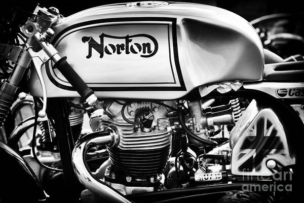 Norton Poster featuring the photograph Cafe Racing Norton by Tim Gainey