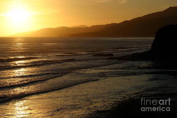 California Sunset Poster featuring the photograph California coast sunset by Balanced Art