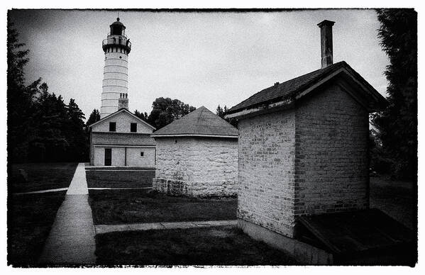Cana Island Lighthouse Poster featuring the photograph Cana Island Retro by Janice Adomeit