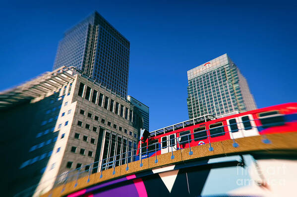 Canary Wharf Poster featuring the photograph Canary Wharf Commute by Jasna Buncic