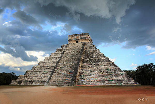 Cancun Poster featuring the photograph Cancun Mexico - Chichen Itza - Temple of Kukulcan-El Castillo Pyramid 3 by Ronald Reid