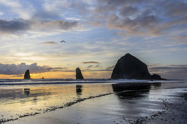 Cannon Beach Poster featuring the photograph Haystack Tranquility by Chuck Jason