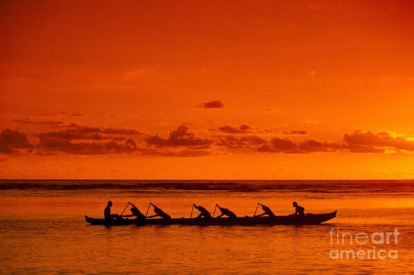 A13h Poster featuring the photograph Canoe Paddlers by Joe Carini - Printscapes