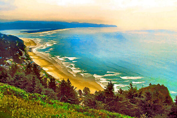 Cape Lookout Poster featuring the photograph Cape Lookout from Oceanside by Margaret Hood