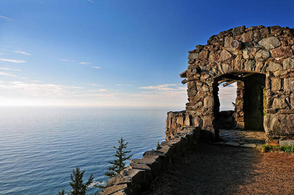 Cape Perpetua Poster featuring the photograph Cape Perpetua Stone Shelter by Lara Ellis