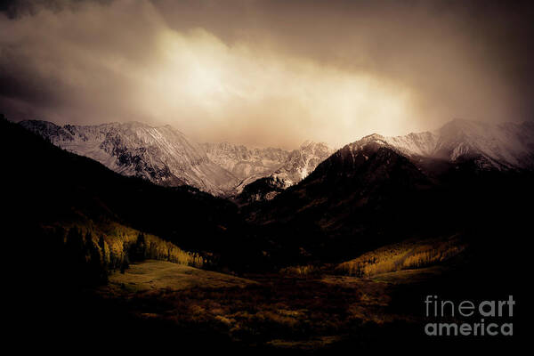 Mountains Poster featuring the photograph Castle Creek Valley Storm by The Forests Edge Photography - Diane Sandoval