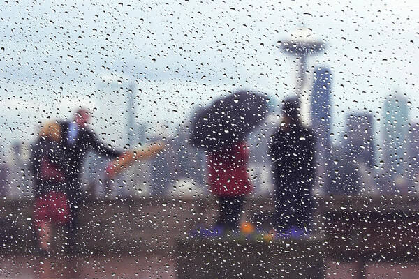 Seattle Poster featuring the photograph Celebration in rain A036 by Yoshiki Nakamura