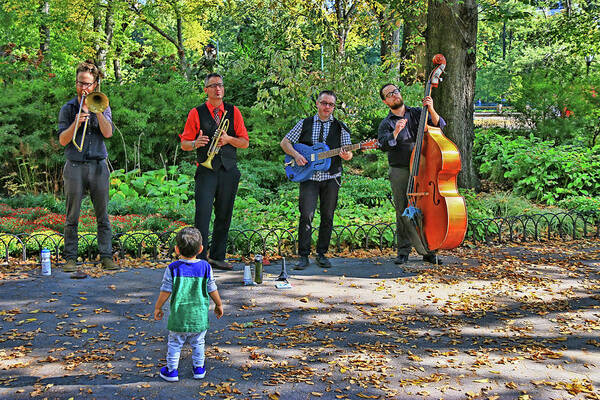 Central Park Poster featuring the photograph Central Park Quartet and Little Fan by Allen Beatty