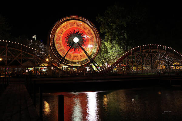 Arnolds Park Poster featuring the photograph Century Wheel by Gary Gunderson