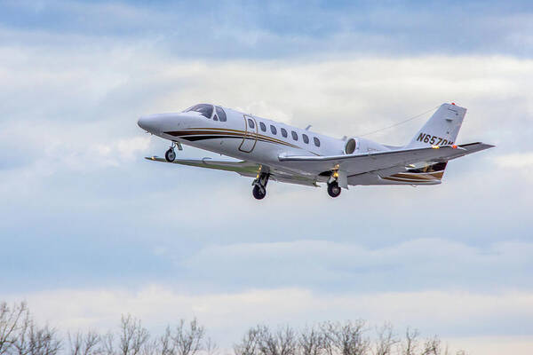 Aviation Poster featuring the photograph Cessna 560 by Guy Whiteley