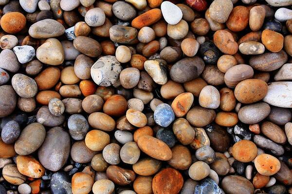 Chesil Beach Poster featuring the photograph Chesil Pebbles by David Matthews