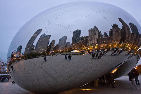 Bean Poster featuring the photograph Chicago Bean by Mark Currier