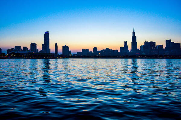 Lake Michigan Poster featuring the photograph Chicago Skyline by Britten Adams