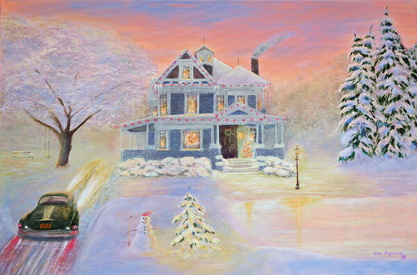 Sleigh Poster featuring the painting Christmas Eve by Ken Figurski