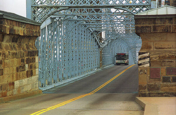 Arches Poster featuring the photograph Cincinnati - Roebling Bridge 1 by Frank Romeo