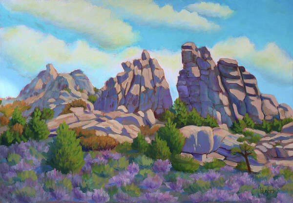 Idaho Poster featuring the painting City of Rocks by Kevin Hughes