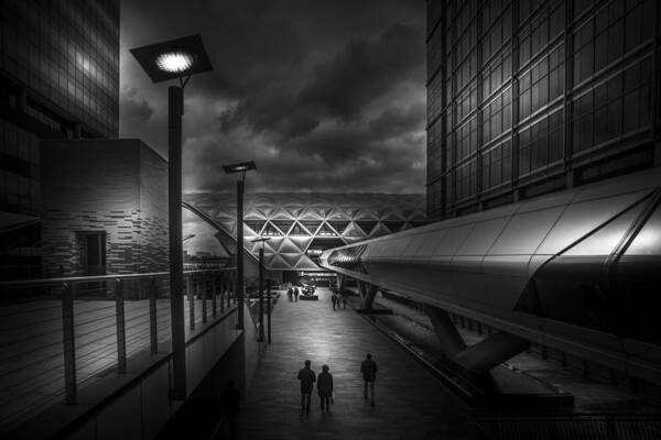 London Docklands Modern City Poster featuring the photograph City walk by S J Bryant
