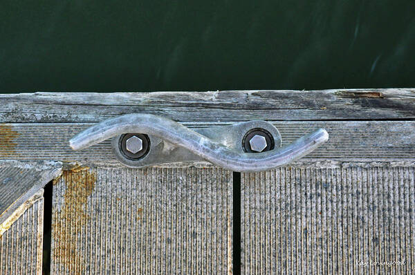 Solid Poster featuring the photograph Cleat on a Dock by Kay Lovingood