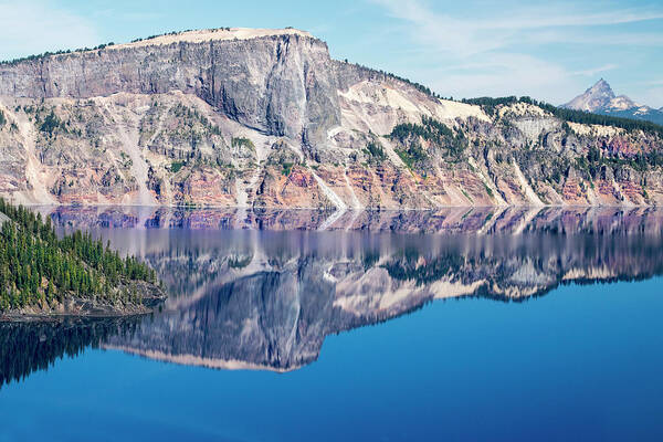 Crater Lake West Rim Poster featuring the photograph Cliff Rim of Crater Lake by Frank Wilson